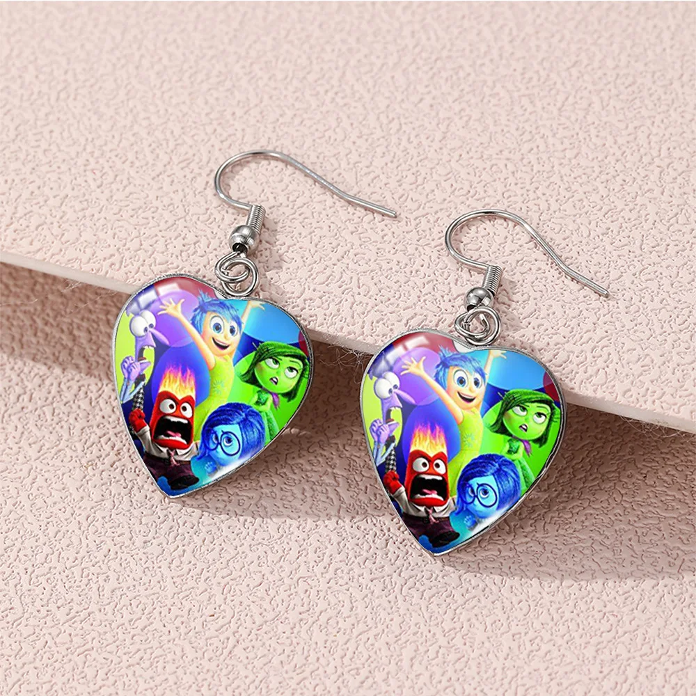 2024 Disney Inside Out 2 Stainless Steel Earrings Cute Cartoon Figure Joy Disgust Sadness Earrings Fashion Jewelry Women Gifts