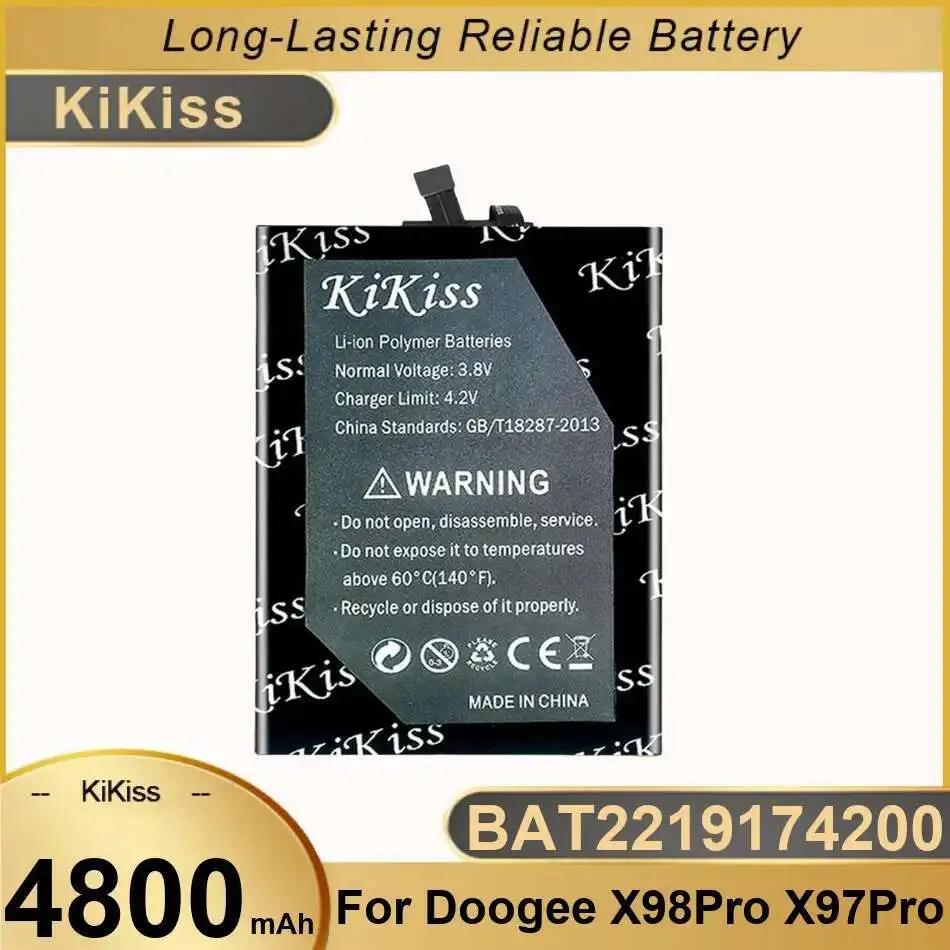 

Аккумулятор мобильного телефона для Doogee X97 X98 Pro X98Pro X97Pro BAT2219174200, высокая совместимость, 4800 мАч, легкий вес