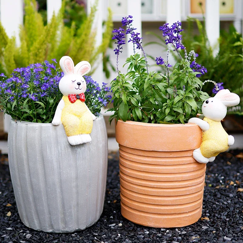 

Creative Rabbit Garden Decoration Cartoon Cute Animal Ornament Garden Balcony Landscape Arrangement Art Outdoor
