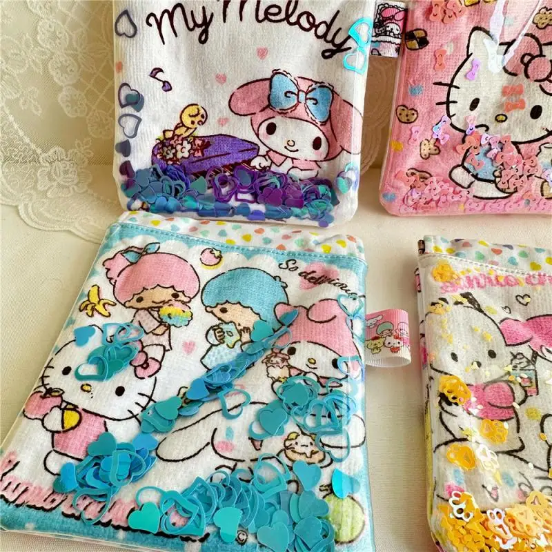 Anime Sanrio Hallo Kitty Aufbewahrung tasche Brieftasche Squeeze Shrapnel Port Treibsand Bündel Tasche niedlichen Mymelodie Pochacco Geldbörse ändern