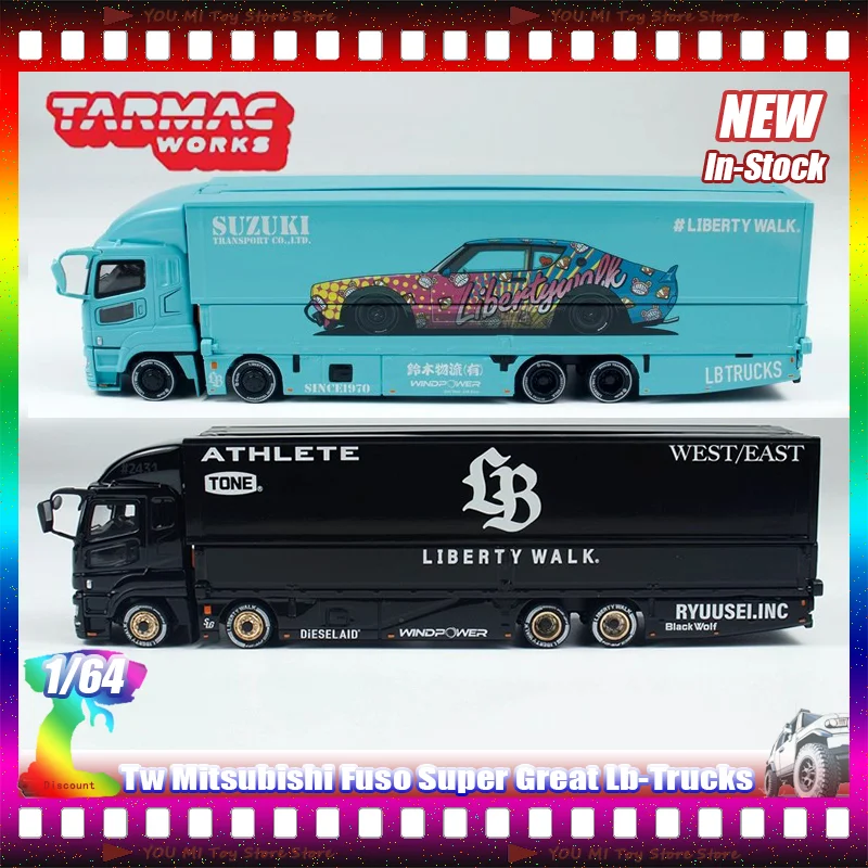 Tw 1:64 Mitsubishi Fuso Super Great Lb-Trucks Symulacja Stop Miniaturowy Model Samochodu Odlewany Kolekcja Zabawki Prezent Ozdoba