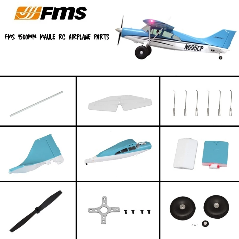 FMS 1500mm Maule RC Airplane Special Accessories Main Wing Horizontal Tail Vertical Tail Cockpit Group Sticker Spare Parts