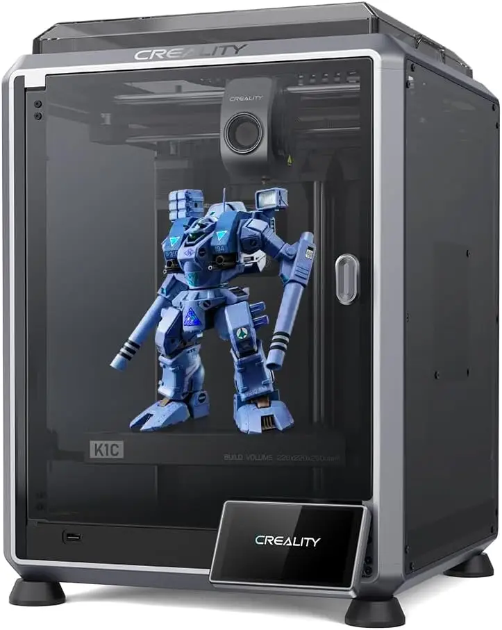 Creality K1C 3D Printer, 3D Printers with 600mm/s Fast Printing Speed, Support Carbon Fiber Filament 300℃ High-Temp Print