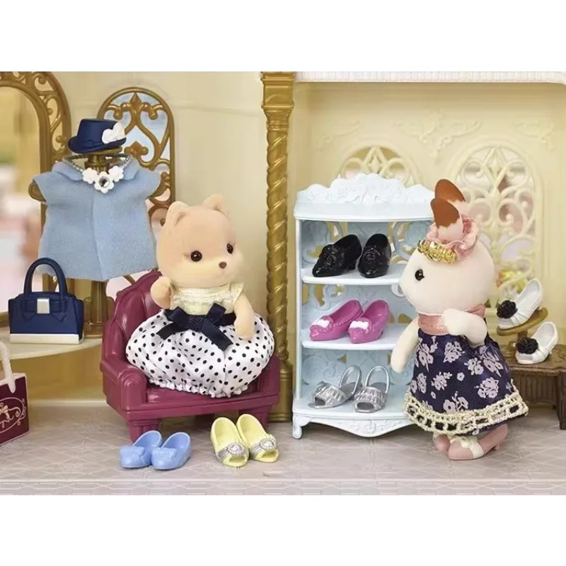 Sylvanian Families-Ensemble de vêtements pour filles, accessoires originaux, meubles, maison de jeu, jouets, boîte, cadeaux d'anniversaire