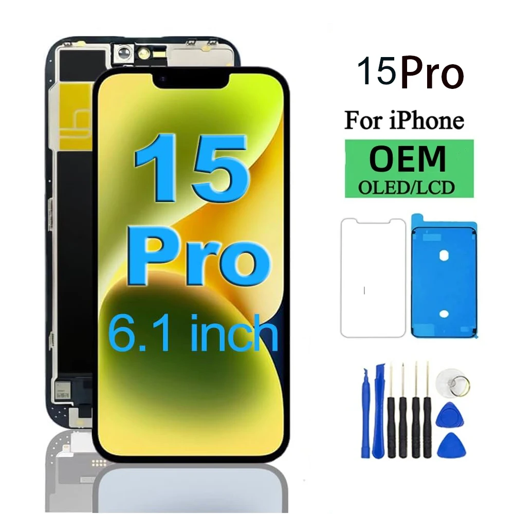 Incell 6.1'' For iPhone 15 Pro LCD Display Touch Screen Digitizer Assembly For iPhone 15 Pro LCD Screen Replacement