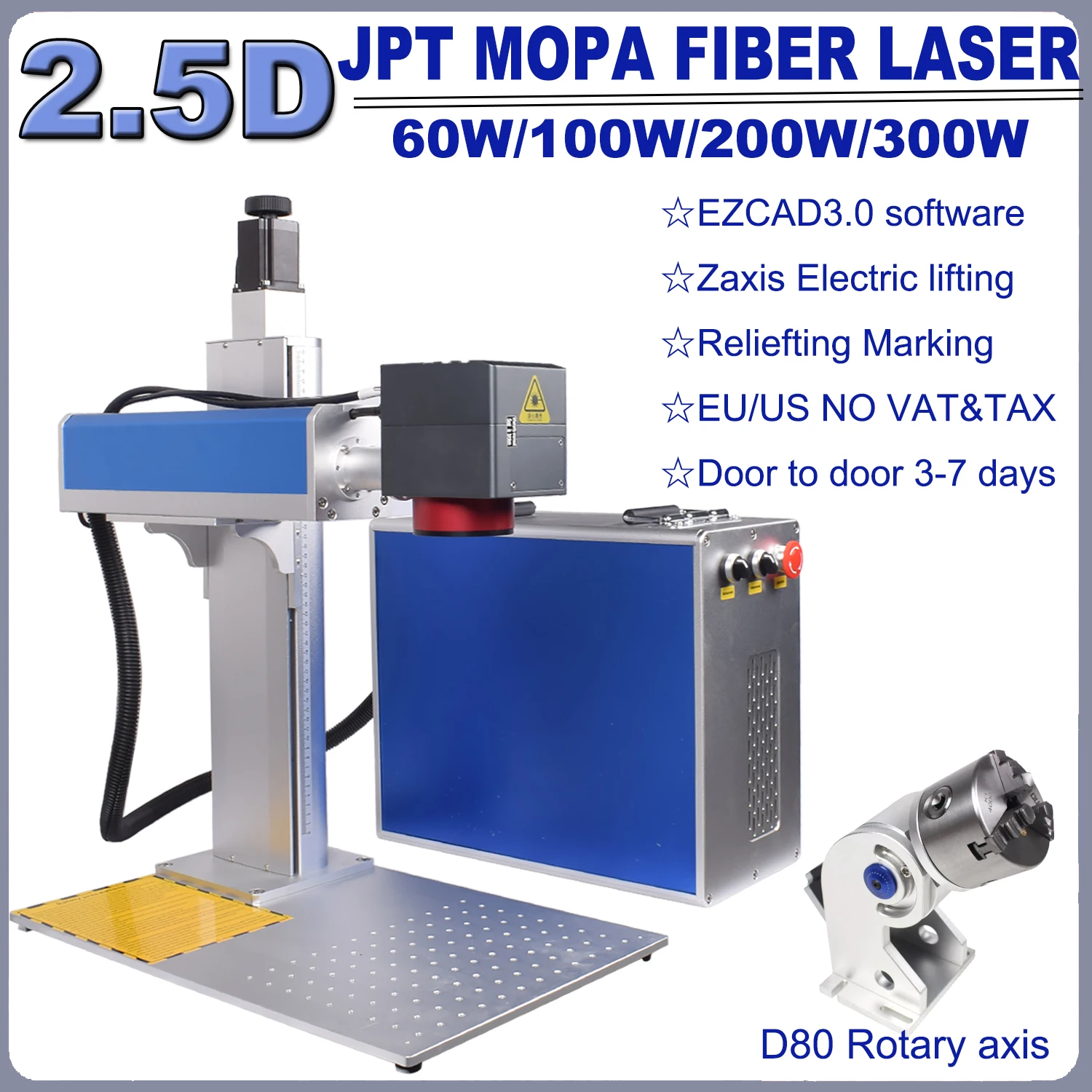 Mesin penanda Laser Ezcad 100 2,5d JPT MOPA Laser 60W/200W/300W/3.0 W M7