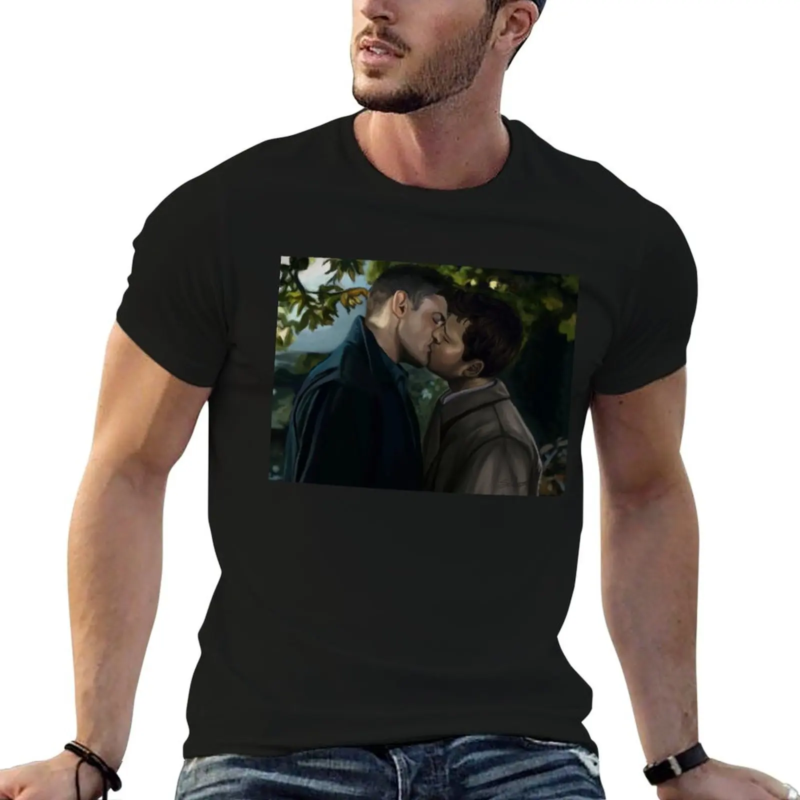 

Destiel Kiss in The Wind T-Shirt man t shirts high quality luxury brand essential t shirt t shirts for man cotton soft T-Shirt