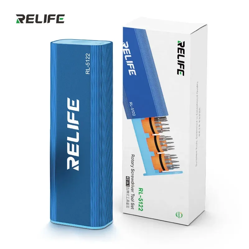 RELIFE RL-5122 43-в-1 Lnnovative Наборы роторных отверток с вращающимся валом и коробкой для хранения винтов Набор инструментов для ремонта телефонов ПК