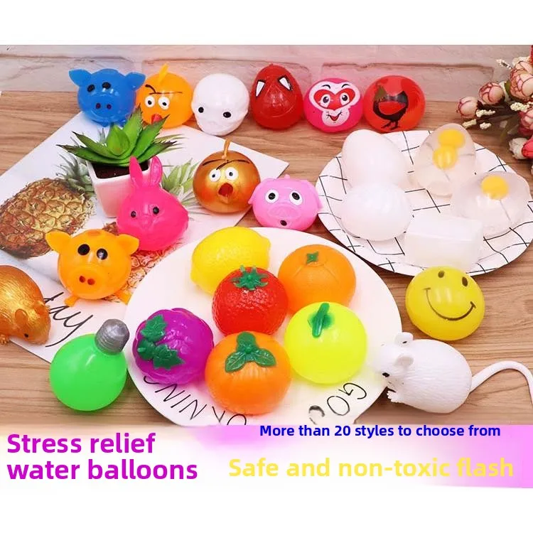 

Антистрессовая игрушка-мялка в виде водяного шарика для детей, с фруктовой тематикой, для снятия стресса, веселая креативная игрушка