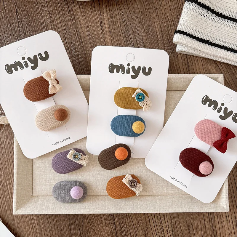 Детские заколки для волос, мини-защелки, 2 шт., цвет омбре, маленький размер, нескользящие держатели с бахромой для маленьких девочек, милые корейские