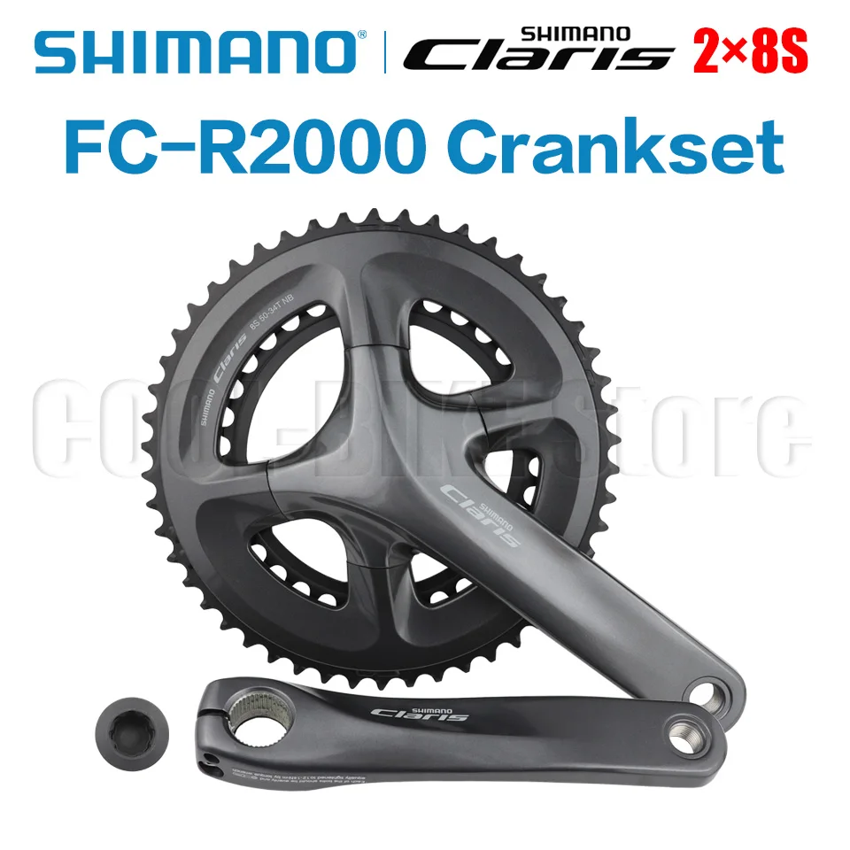 

Shimano Crankset Claris R2000 road bike 2x8 Speed 50-34T 165/170/172.5/175mm Road Bicycle Bike HOLLOWTECH II Crankset