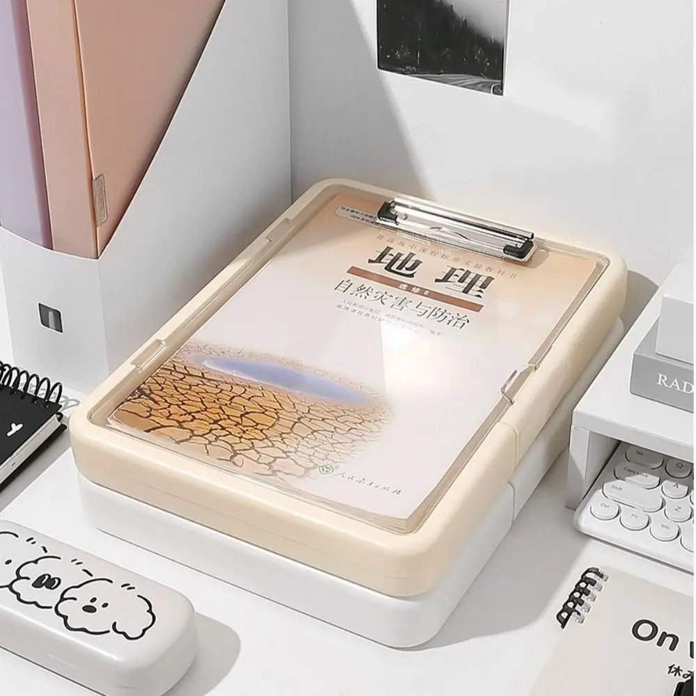 

Multi Functional A4 Folder Large Capacity Korean Clamp Storage Box Simple File Organizer Integrated Document Board