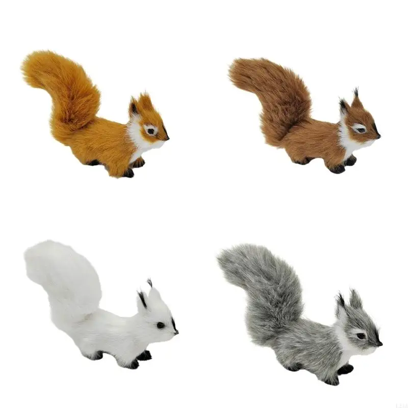 2025 New Artificial Squirrels Craft Simulated Stuffed Animal Plush Toy for Tree Ornaments