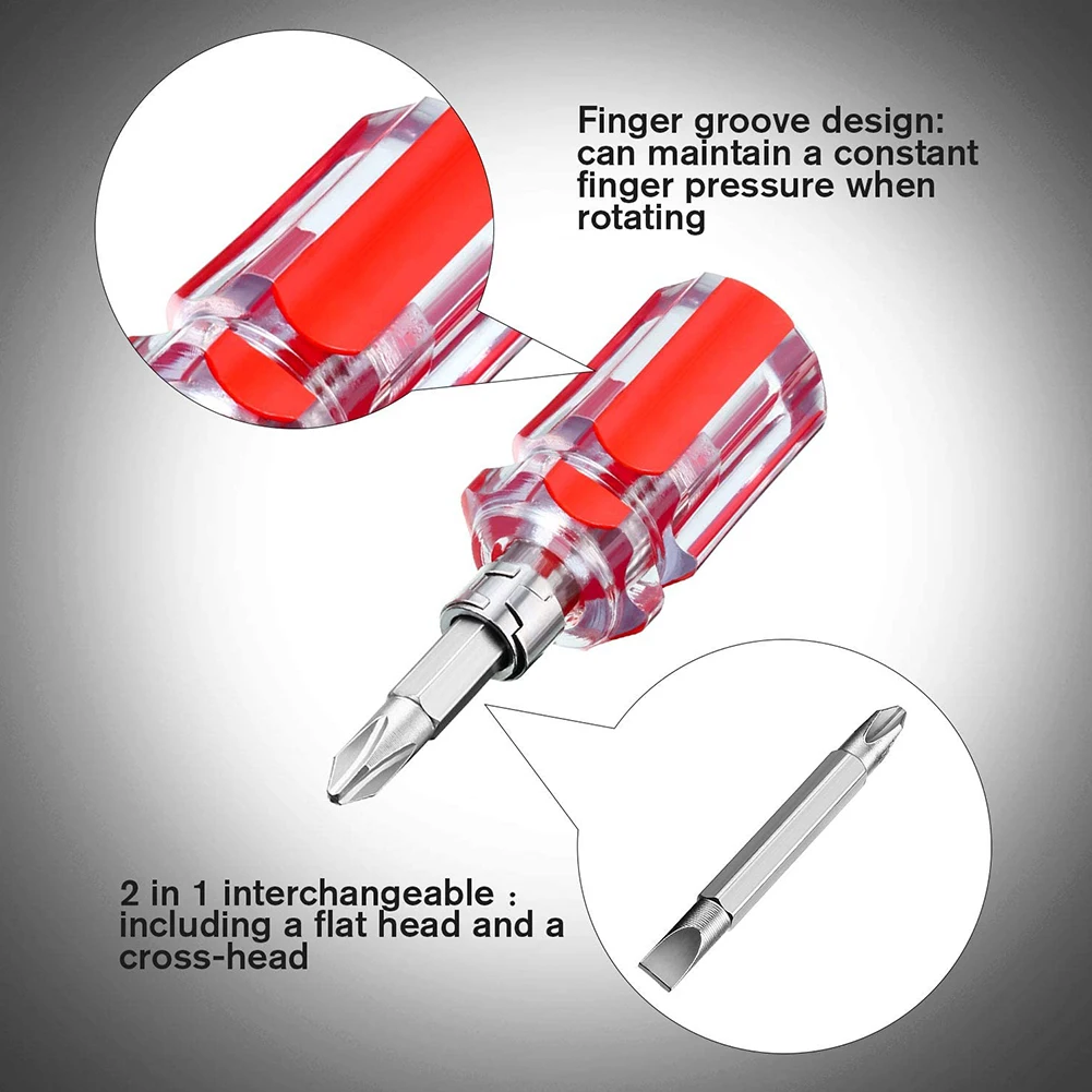 Top-quality Hot Sale 2021 New Screwdriver Dual-purpose Flat Head Green / Red 2-in-1 Cross-head Interchangeable