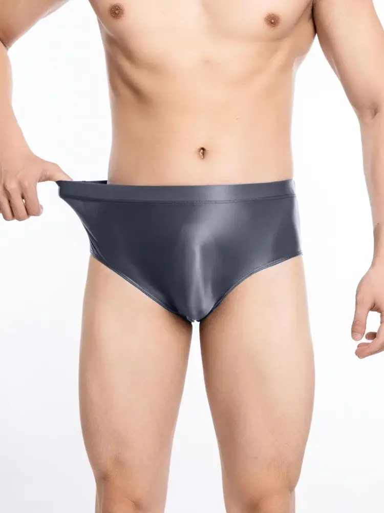 Calzoncillos de entrepierna sin costuras para hombre y mujer, M-XXL de baño, brillante, ajustados, ropa interior