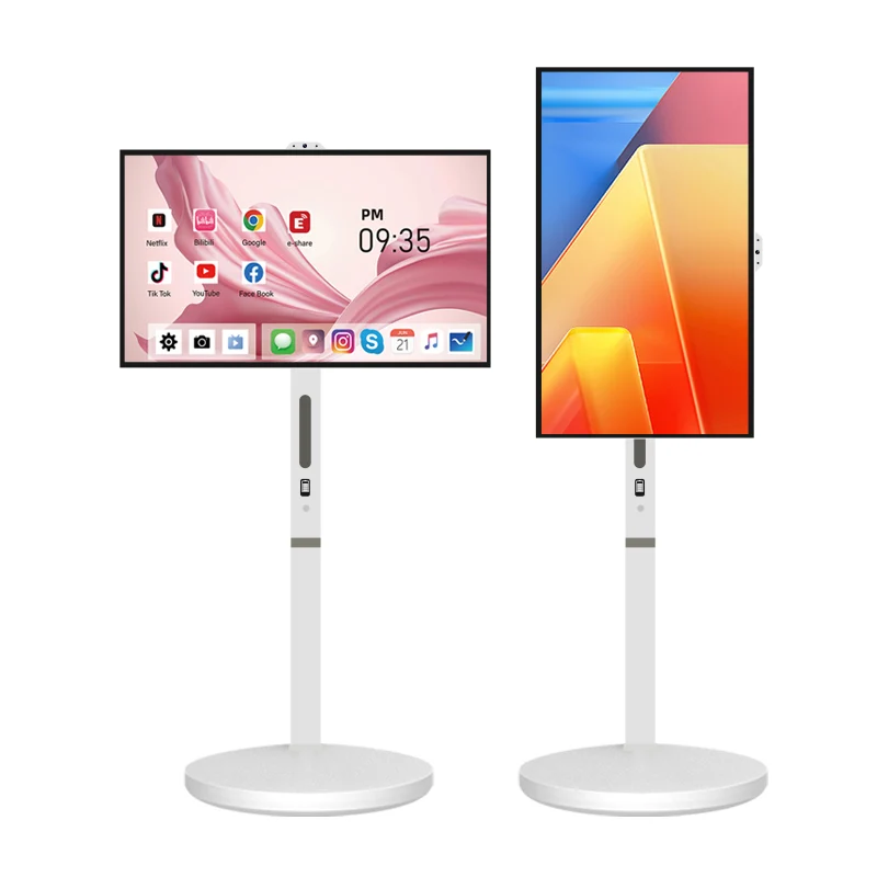 32 Inches Smart Portable Tv Android LCD Display Vendors Indoor Wireless Movable Build in 1300W Camera Wholesale Supplier