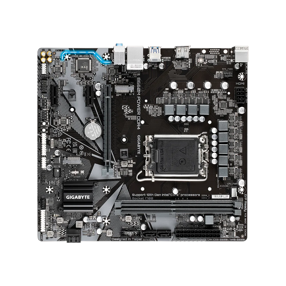 Placa-mãe Gigabyte B660M POWER DDR4 LGA1700 Micro ATX Intel B660