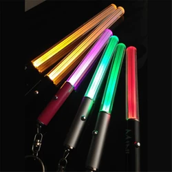 Glowing Light Up Saber Keychains Party Clubs Light Stick Mini Lightsaber Keyring for Creative Gifts for Friend Family