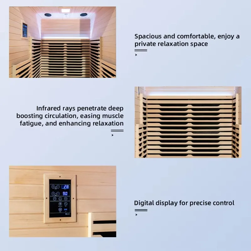 Infrared Mini Compact Sauna Appearance Traditional Hybrid Sauna Treatment Infrared Sauna Red Light Therapy