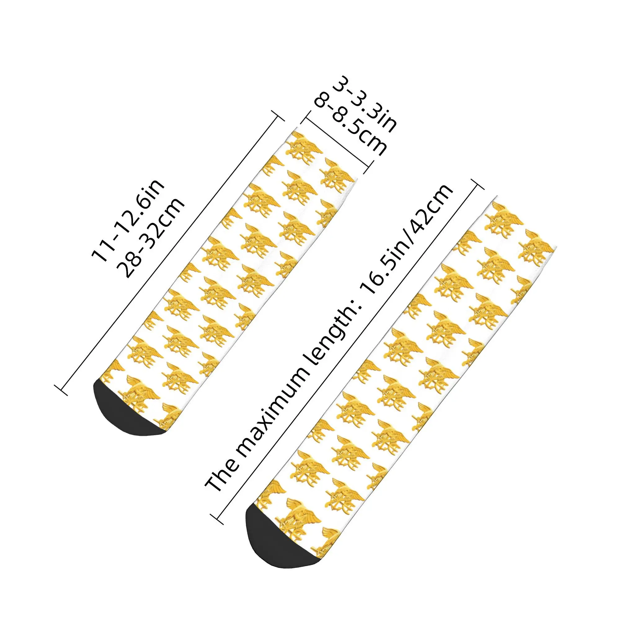 Chaussettes avec badge de sceaux de la marine toutes saisons, chaussettes d'équipage Super douces Harajuku, bas à la mode pour hommes et femmes, cadeaux