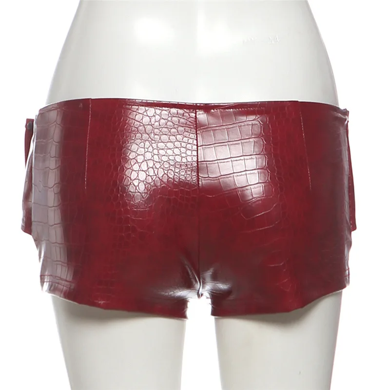 جروميت حزام اعوج بولي Leather الجلود 2 قطعة مجموعة المرأة مثير حمالة غير المتكافئة تانك القمم + السراويل Y2K مطابقة الدعاوى #6