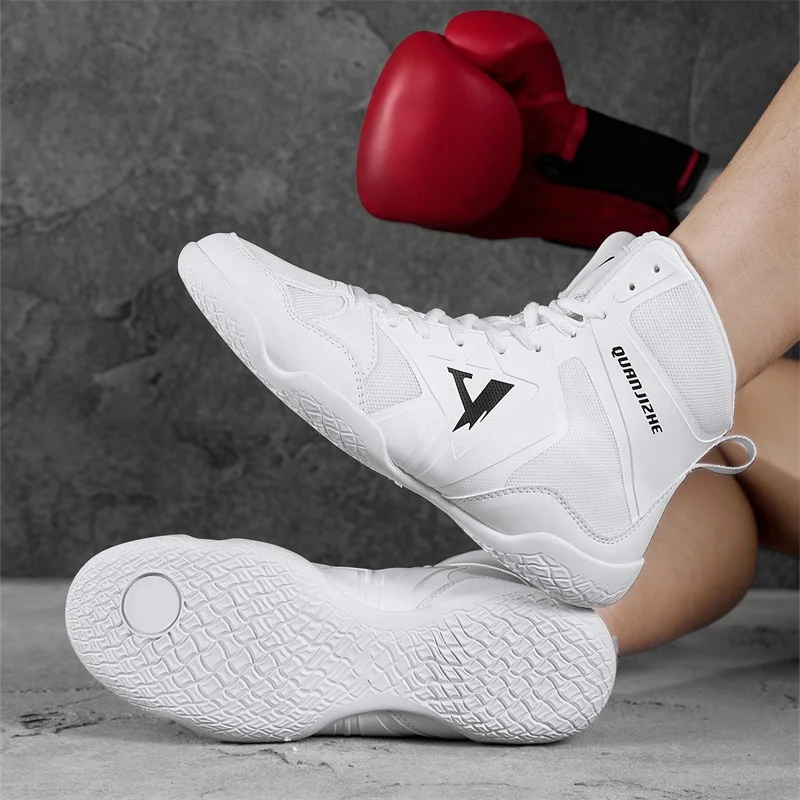 Wrestling Shoes Men New Boxing Shoes Outdoor Brand High Top Athletic Male Breathable Training Struggle Non-Slip Botas Boxeo