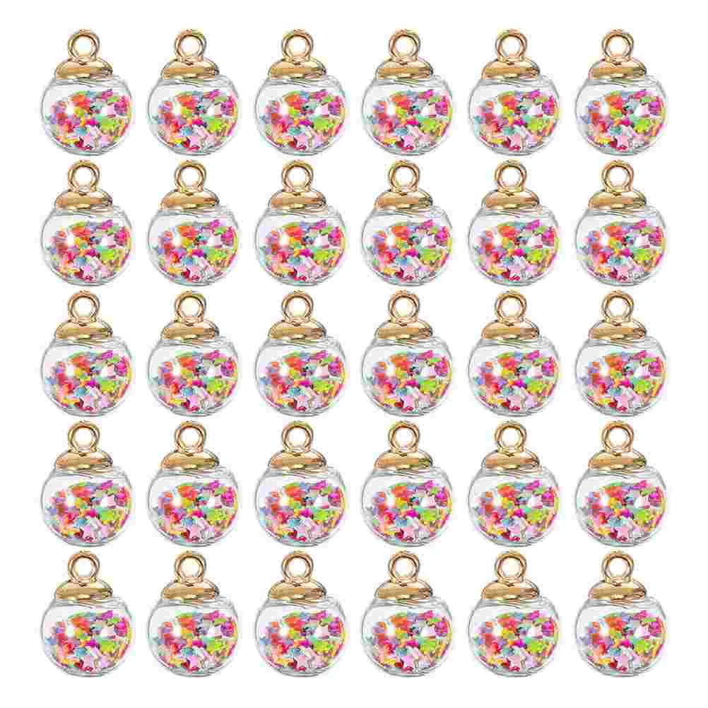 

40 Pcs DIY Hanging Pendants Charms Star Sequin Balls Bracelet Christmas Decor Jewelry Making Beads for Necklace