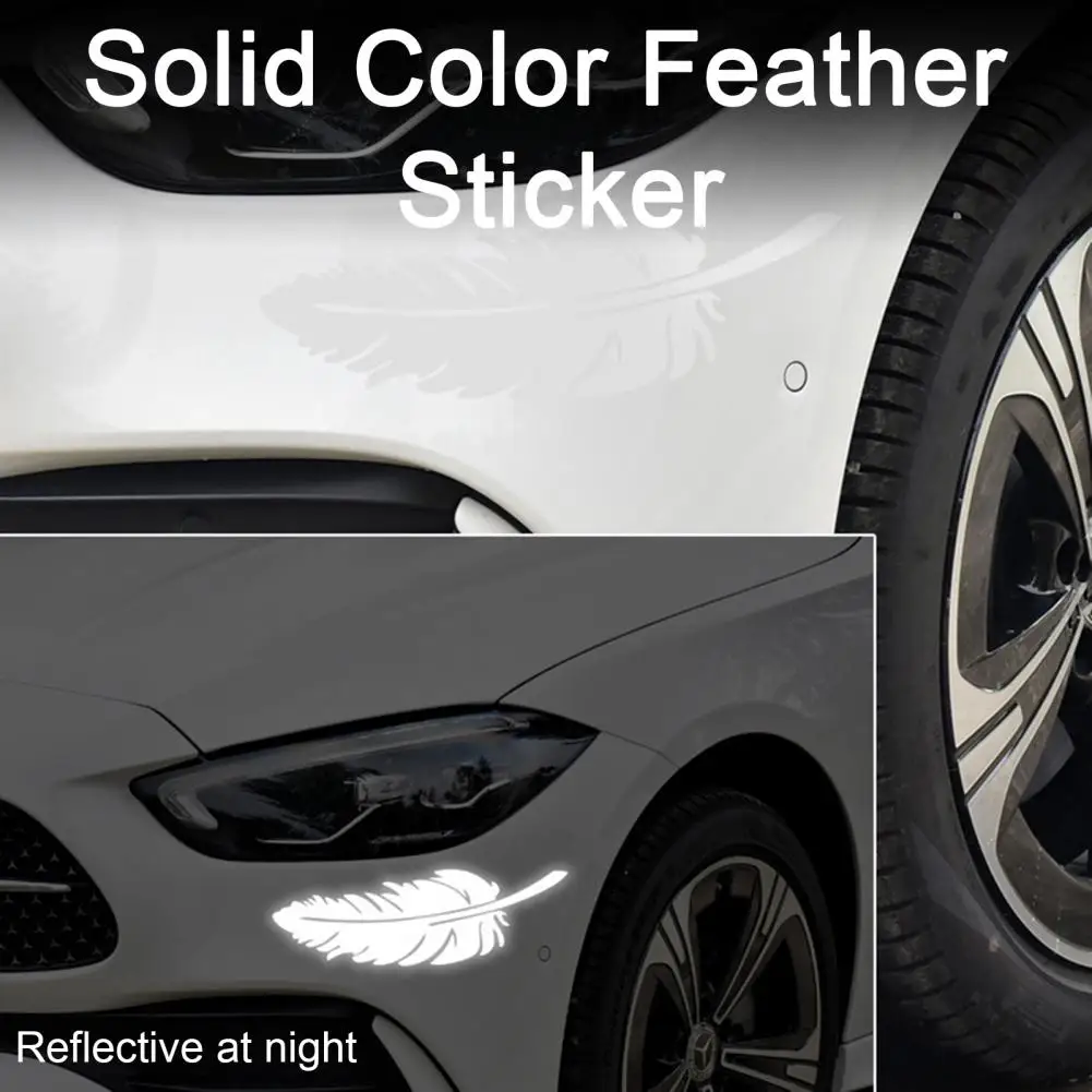 

Auto Body Feather Sticker Feather Car Sticker Set for Scratch Coverage Decoration Waterproof Pet Decals for Auto Body Bumper