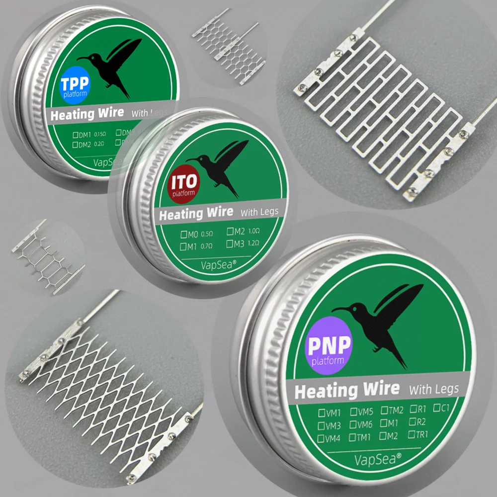 

Spiral/Mesh/Ceramic Resistances Wire Core With Legs Coil DL/MTL/RDL For PNP VM1 TPP DM1 ITO M2 Platform SubOhm Coils