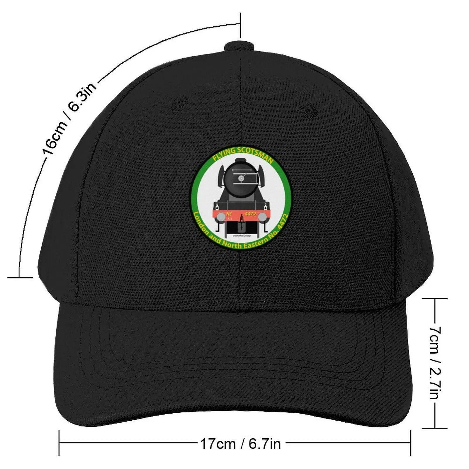 LNER Flying Scotsman No. 4472 Circle Design Baseball Cap Vintage New Hat Golf Hat fashionable Men Women's