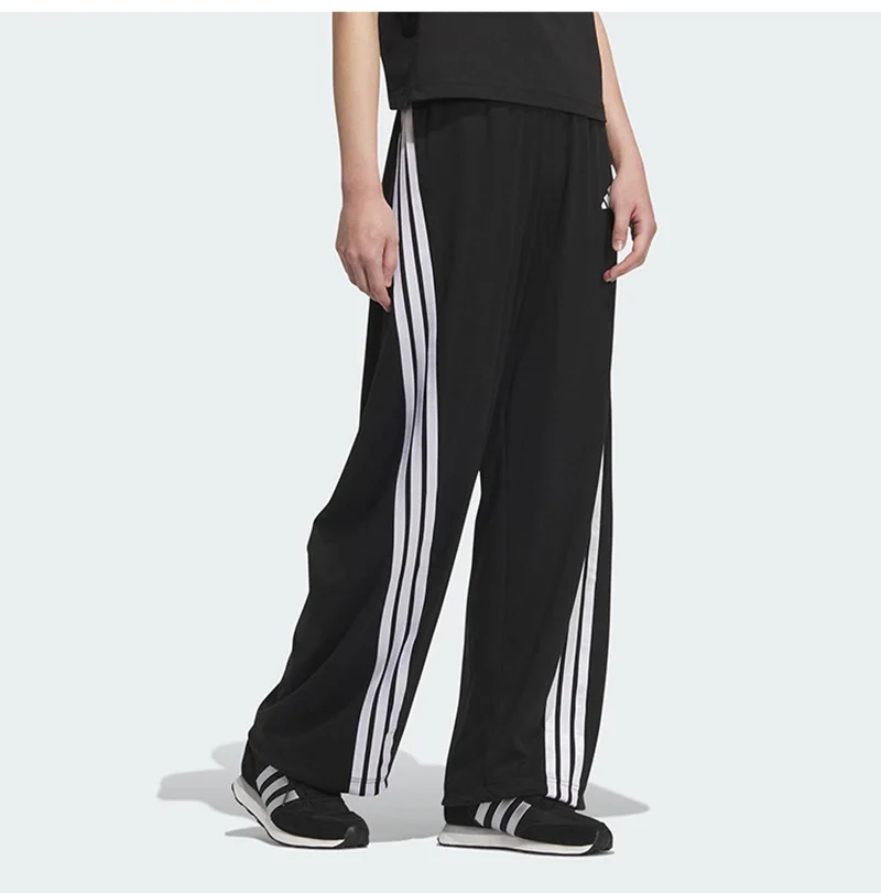 Adidas Women's Pants KE5802 - Knitted Loose-Fitting Straight Banana Pants - Casual Sports Pants