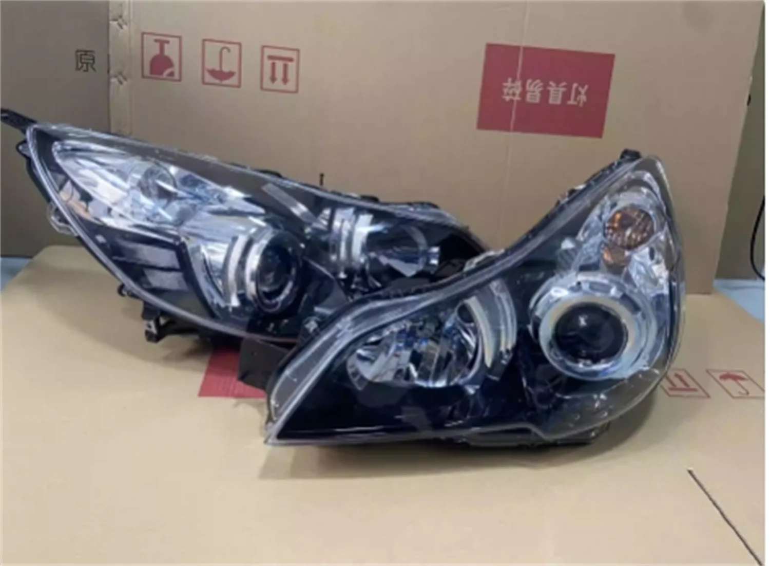 Front Headlight Headlamp for Subaru Outback Angel eye DRL Daytime Running Light High low beam