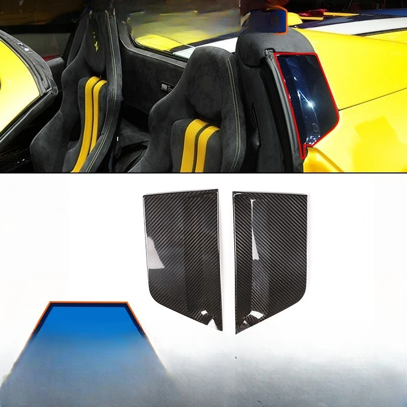 458 true carbon fiber, window B pillar panel decorative cover interior modification