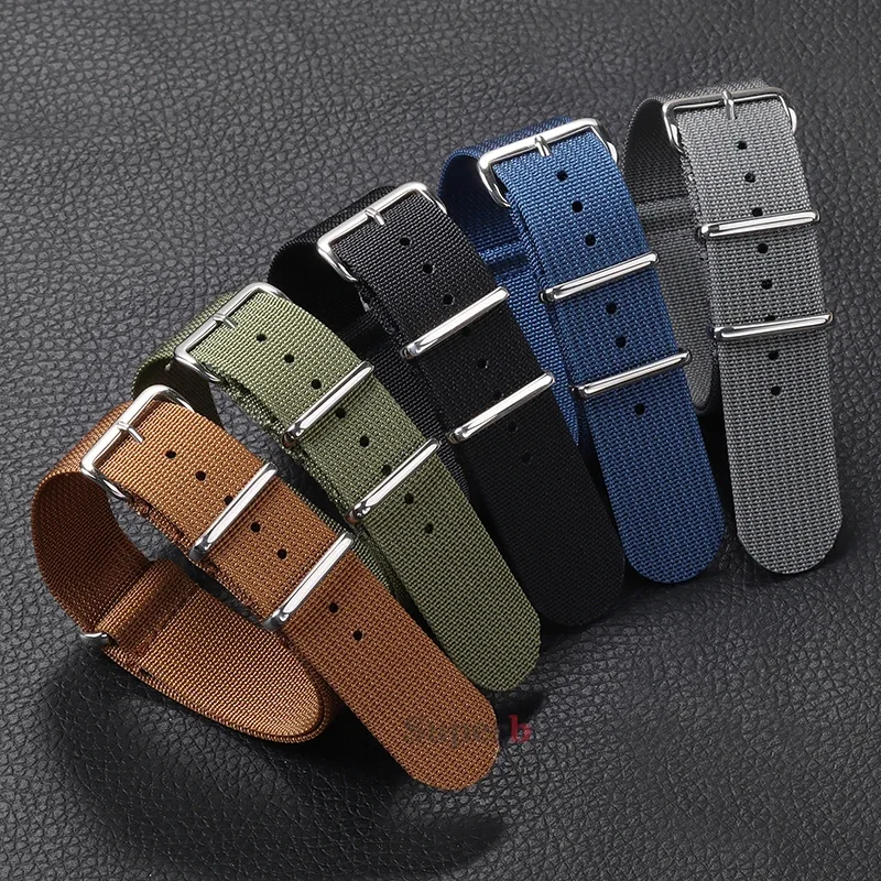 20 мм 22 мм, высококачественный новый ребристый нейлоновый ремешок для часов, нейлоновый ремешок для часов в стиле милитари, повседневный ремешок для часов, замена спортивного ремешка