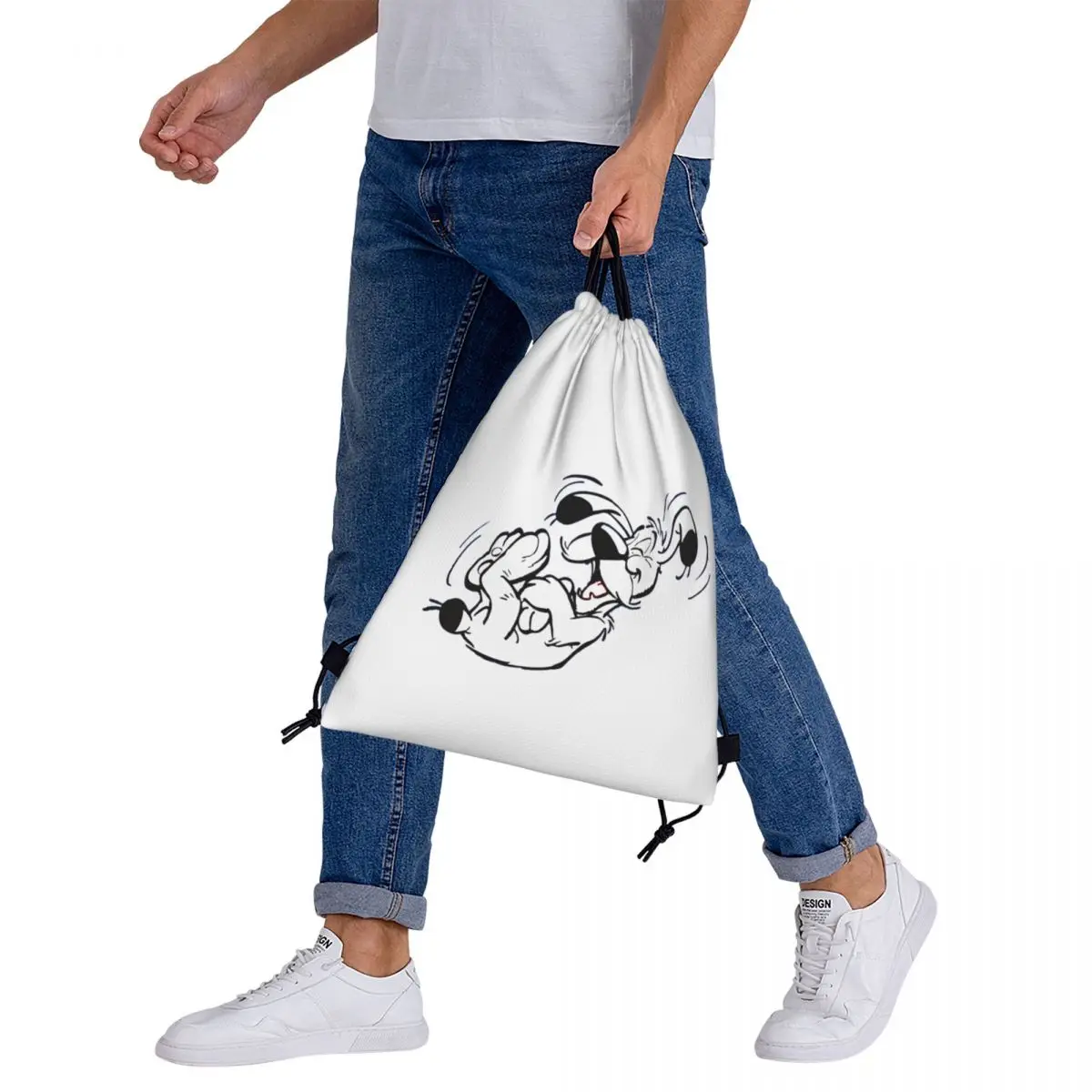 Asterix And Obelix Dogmatix Ideafix Obelix Dog1 Backpacks Casual Drawstring Bags Sports Bag Book Bags For Travel School