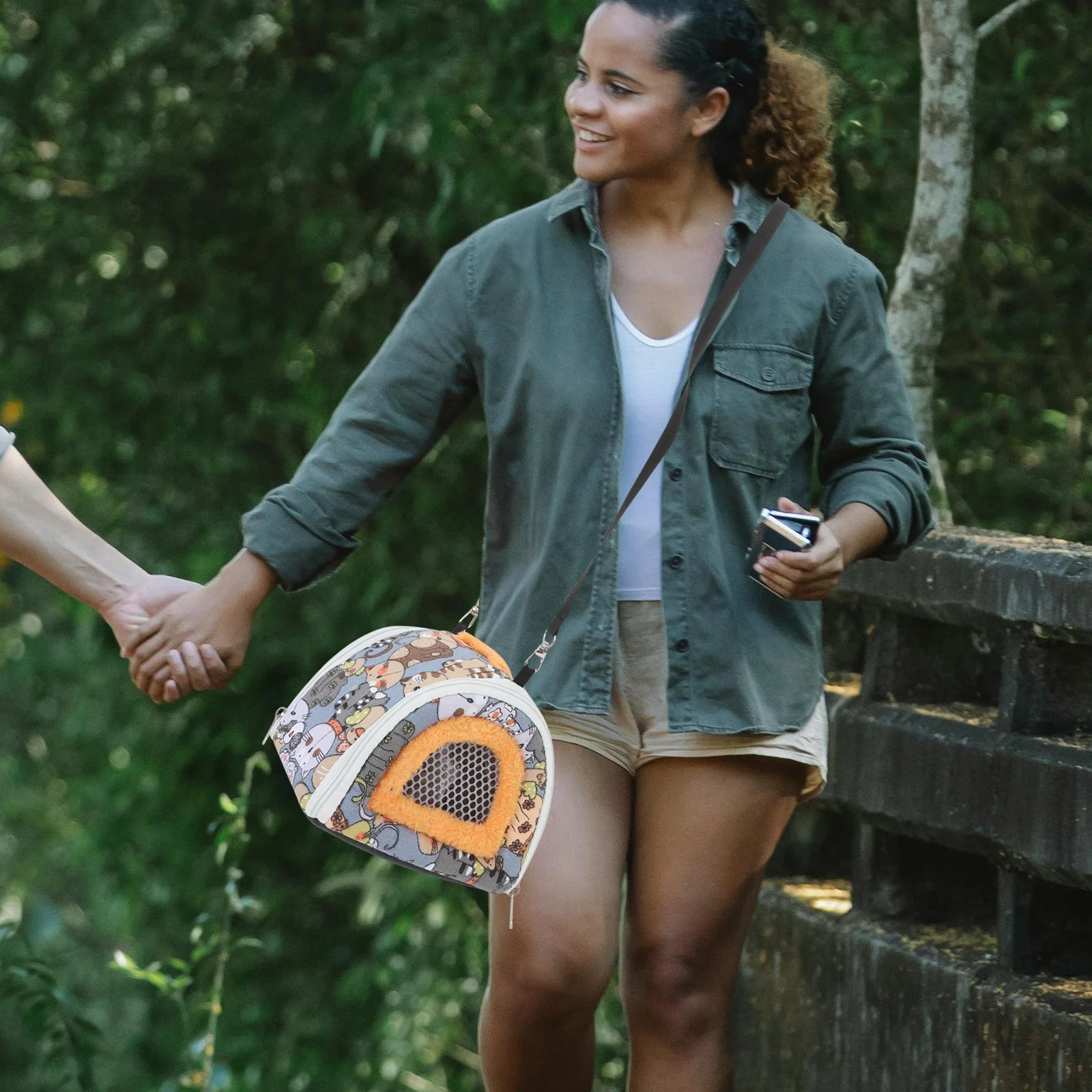 

Pet Backpack Large Capacity Detachable Strap Mesh Ventilation For Guinea Pig Travel Outdoor Use Hamster Carrier Bag Pet Carrier