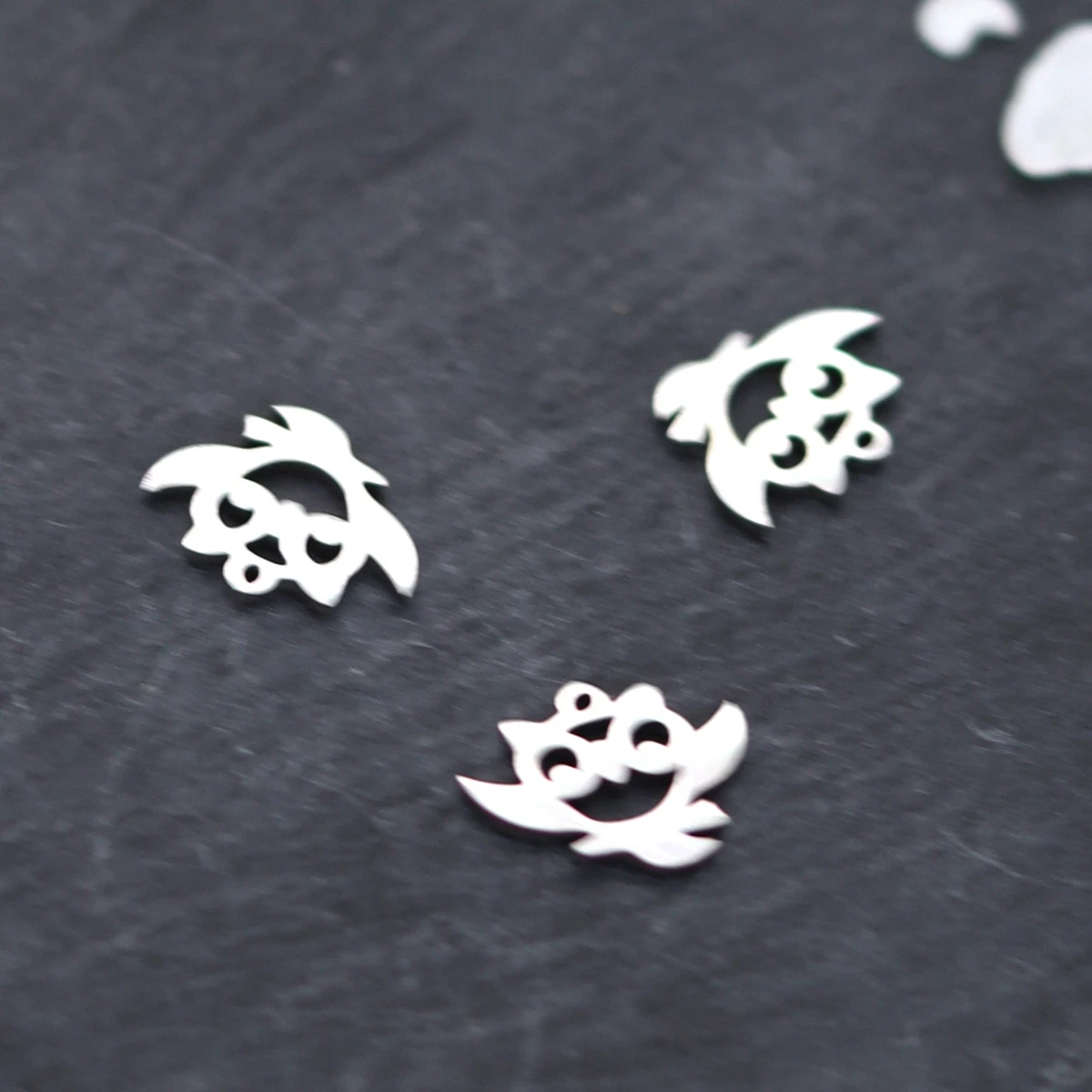 3pcs Stainless Steel Mini Owl Charms Pendants For Jewelry Making Necklace Earrings DIY Handmade Craft Accessories