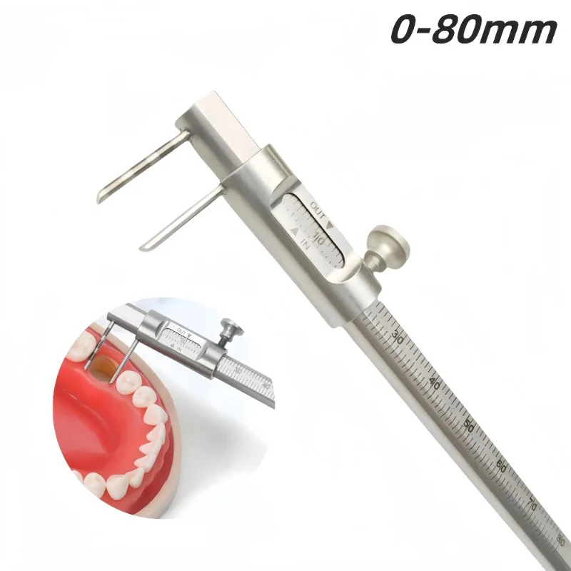 

VDO Ruler Gauge 20-100mm Measuring Dentures Calipers Prosthetic ，틀니 캘리퍼를 측정하다