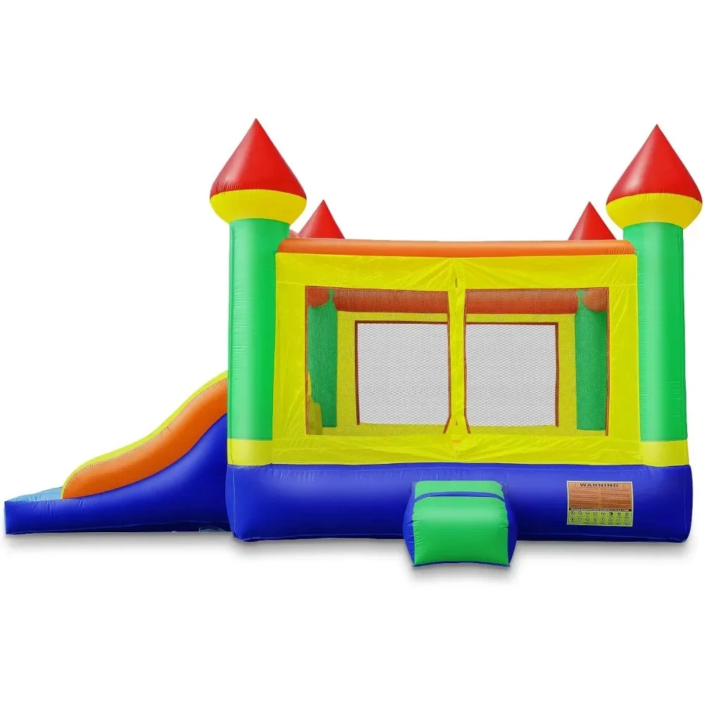 Mega Double Slide Castle Bounce House коммерческого класса с воздуходувкой — надувной шезлонг из 100% ПВХ размером 22 x 15 футов