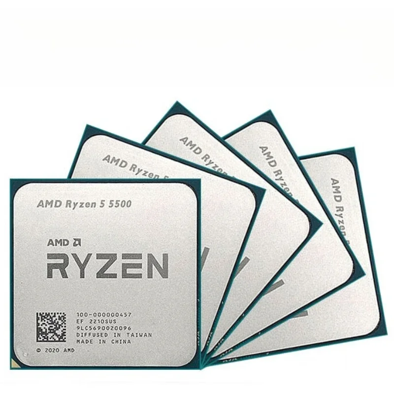 Компьютерный процессор AMD Ryzen 5 5500 с свободным чипом (r5) 6 ядер, 12 потоков, 3,6 ГГц, AM4, новый Компьютерный процессор AMD Ryzen 5 5500 с свободным чипом (r5) 6 ядер, 12 потоков, 3,6 ГГц, AM4, новый