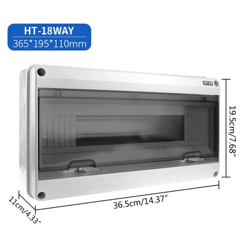 Plastic Distribution Box for 5/8/12/15/18/24 Ways Miniature Surface Mounted Distribution for Protection