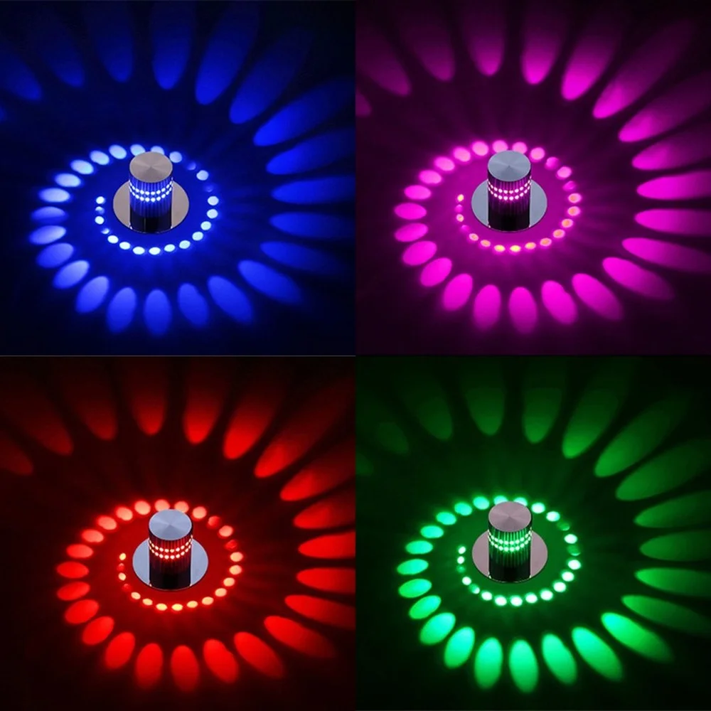 Luz LED de techo moderna para decoración de galería de arte, candelabro de pared RGB de 3W para sala de estar, balcón, porche, pasillos, accesorio