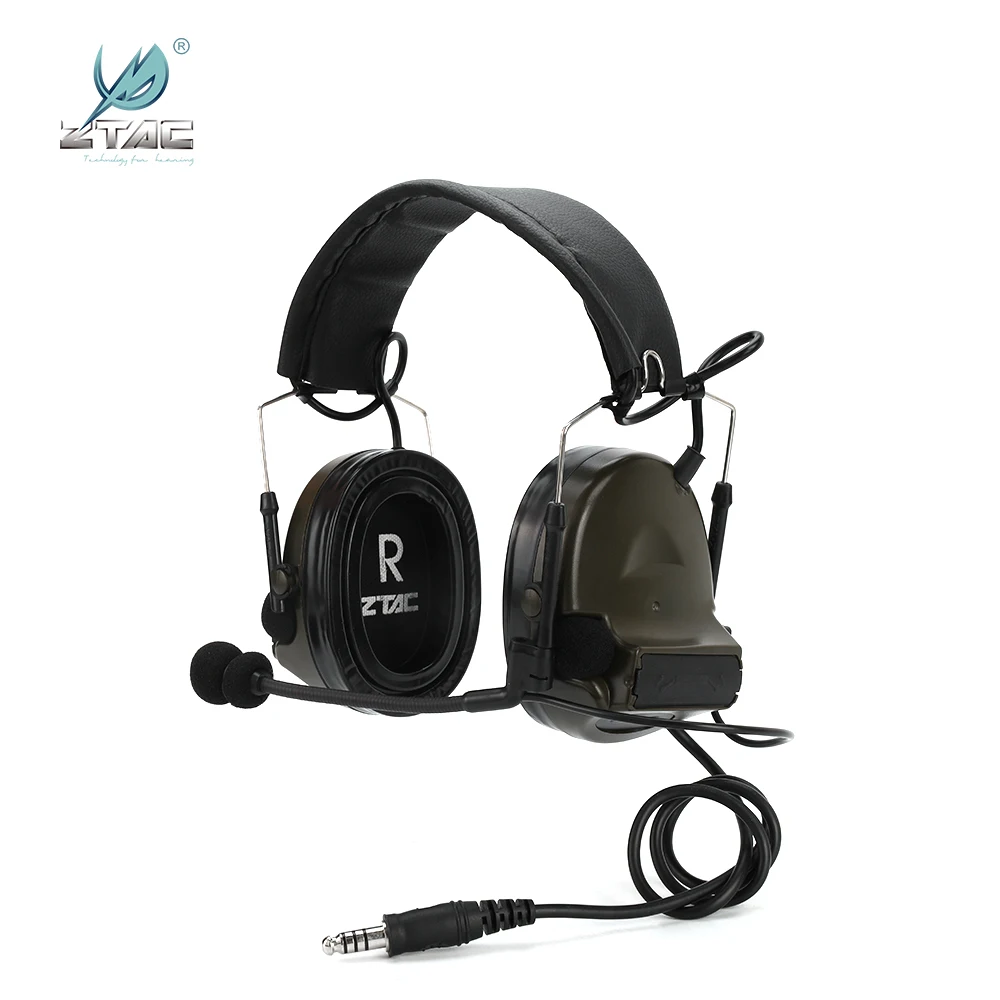 

Z-TAC Softai COMTA II Tactical Headphones Silicone Earmuffs Airsoft Headset Active Pickup Noise Canceling For Hunting