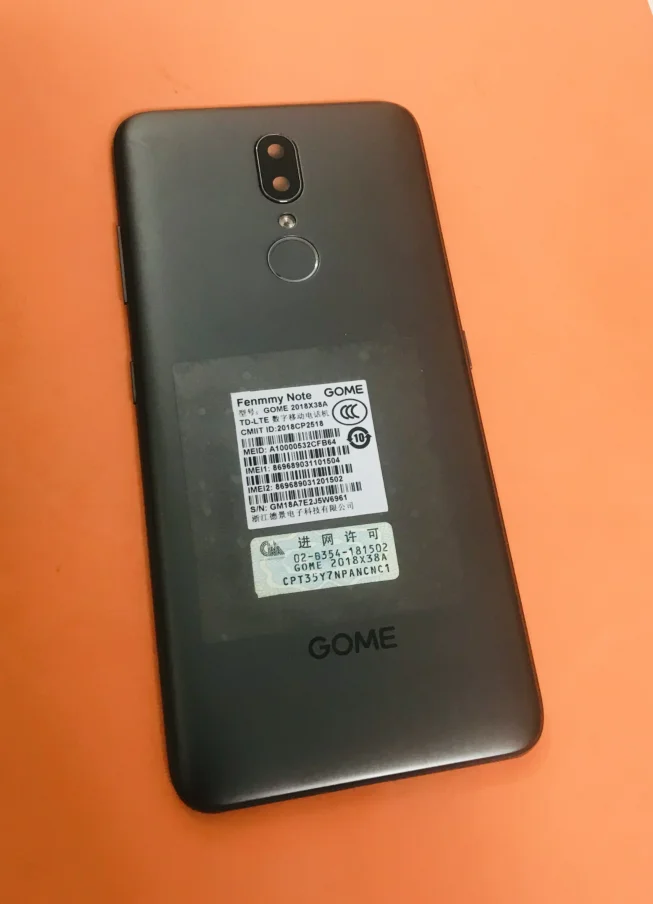 Original Back Frame shell case for GOME 2018X38A Fenmmy Note