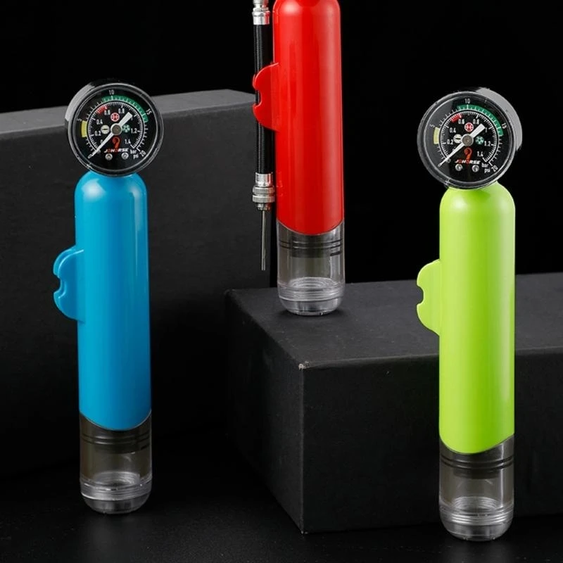 ลูกบอลมือถือปั๊มลมบอลลูนบอลเล่ย์บอลบอลบอลลูกบอลลูกพกพาลูกพกพาเครื่องมือปั๊มที่มีมาตรวัดความดัน