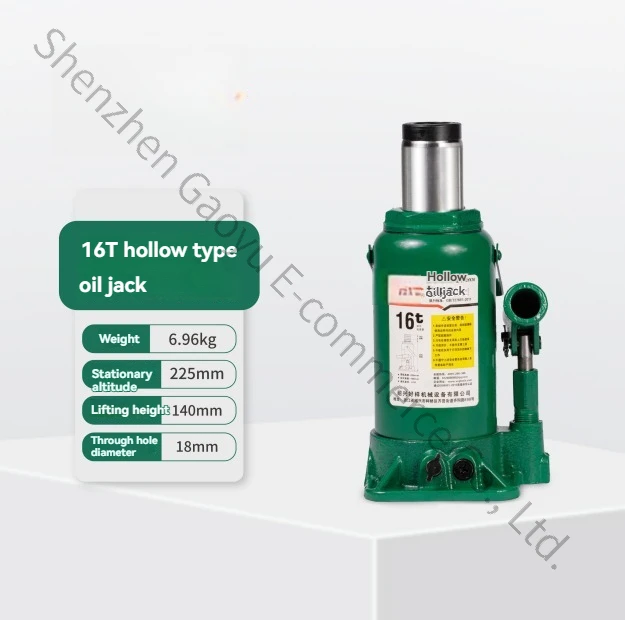 

New Jack Tool Hydraulic Hollow Jack Hollow Piston Rod Lateral Pull Cylinder Liner 16T