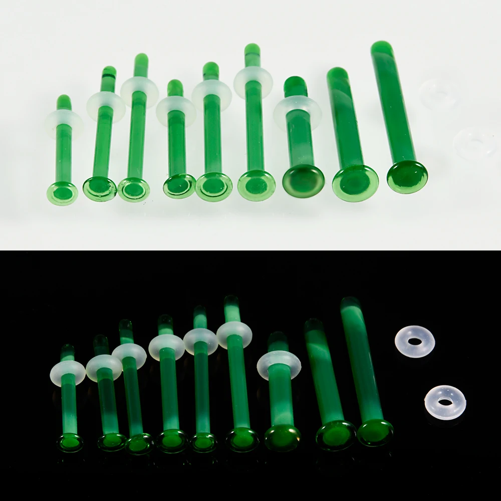 Transparent Colorful Glass Nose Studs, Allergy Preventing