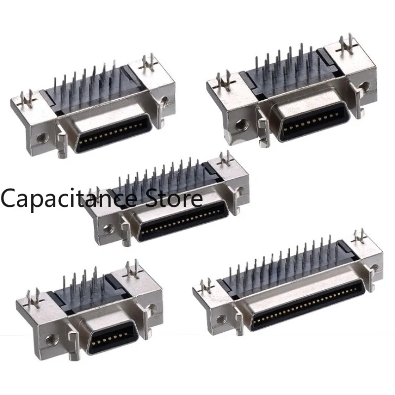 

10PCS 14P/20P/26P/36P/50P slot type servo MDR for connecting to the SCSI connector bent pin female socket