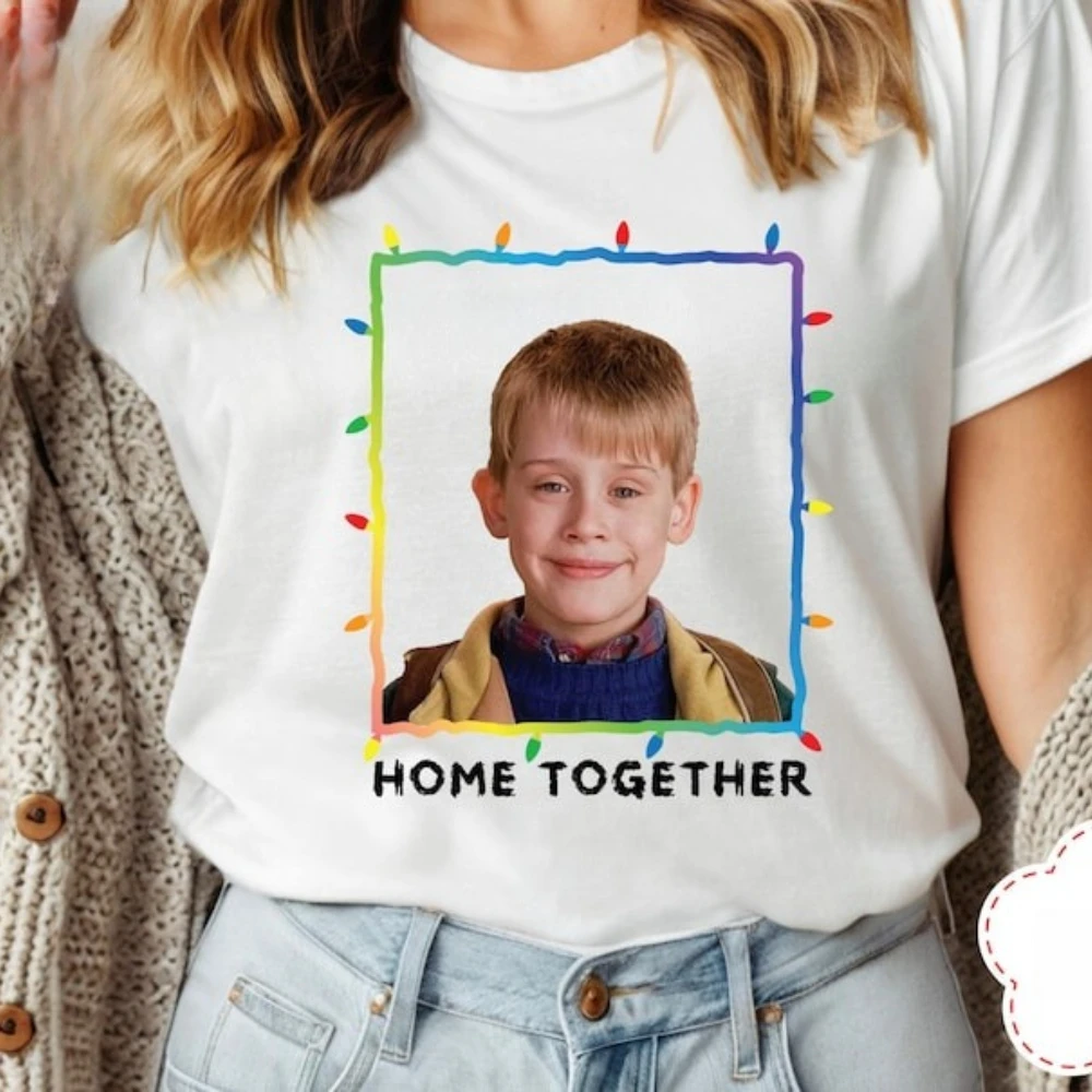 

Home Alone Sweatshirt Movies Inspired Funny Christmas Holiday T-shirt Kevin Printed Unisex Tshirt Christmas Men Women Casual Tee