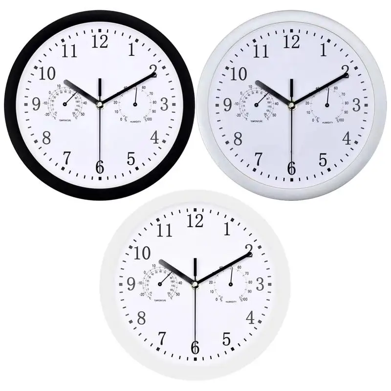 

Outdoor Clocks Waterproof 10in Outdoor Clocks for Patio Silent Round Wall Clock Waterproof Battery Operated Easy to Read